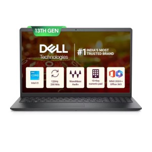 Dell 15, Intel Core i3 13th Gen - 1305U, 16 GB:DDR4 RAM, 512GB, FHD